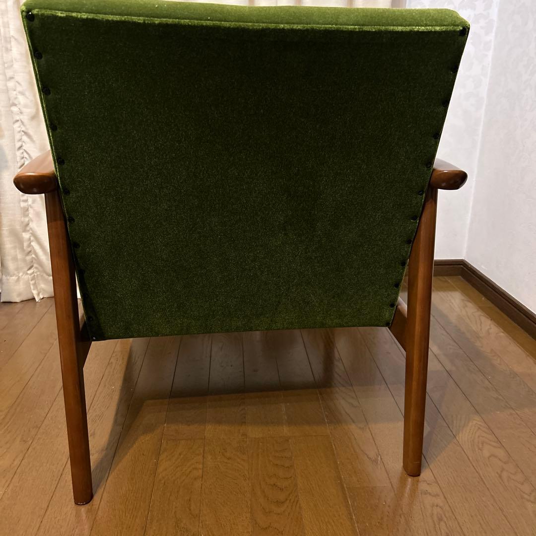 カリモク60 Kチェア 1シーター 1人掛けモケットグリーン