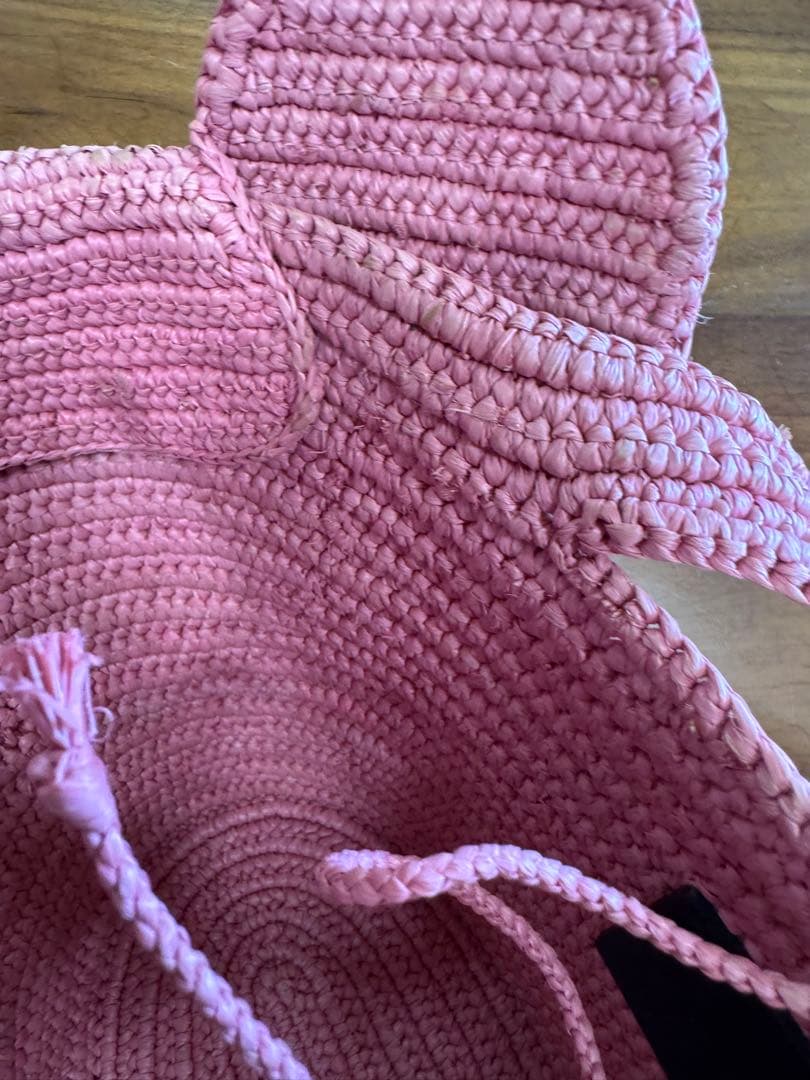 ロエベ　エレファント　ピンク　カゴバッグ