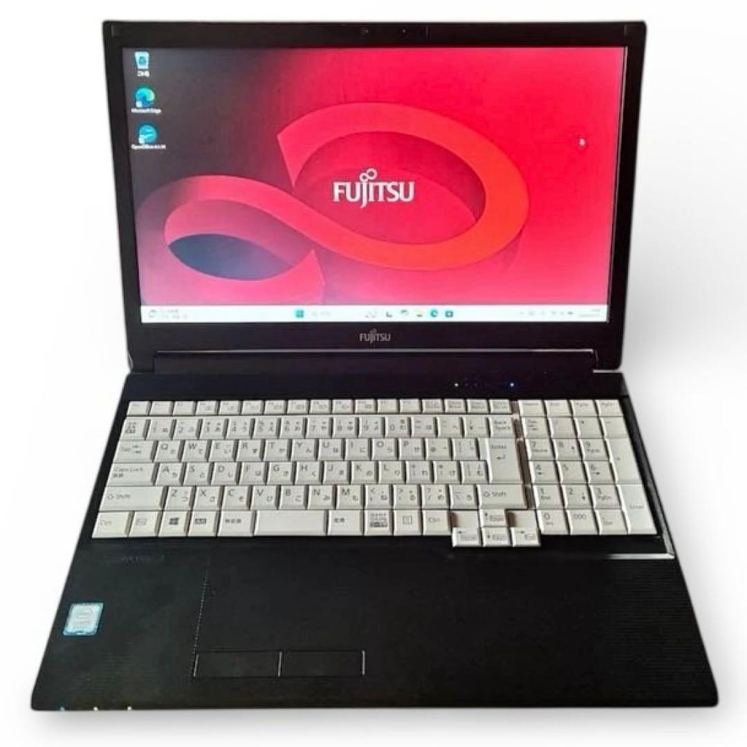 【美品】富士通 Lifebook A579 大容量SSD476GB 白キーボード