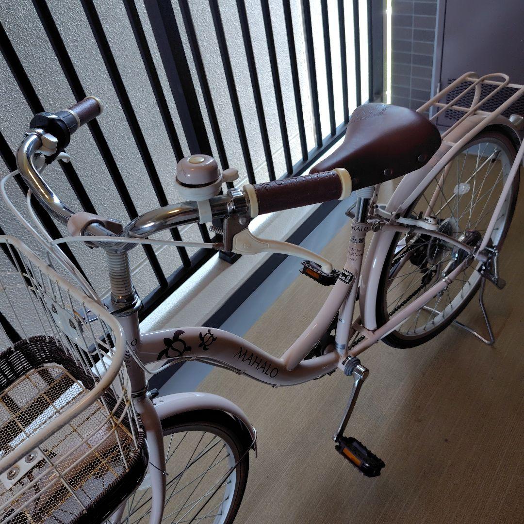 えれな♪自転車24インチ 女の子 MAHALO 6段変速 【美品】