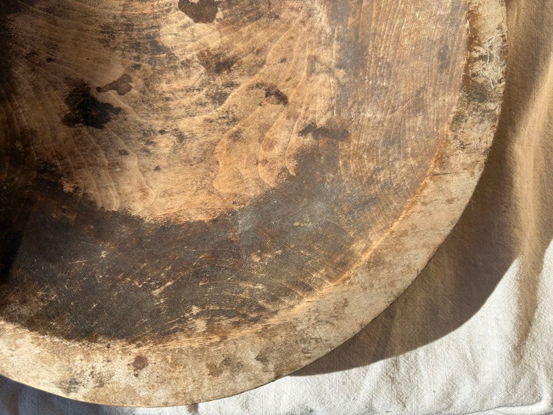 古道具　木皿　繭皿　皿