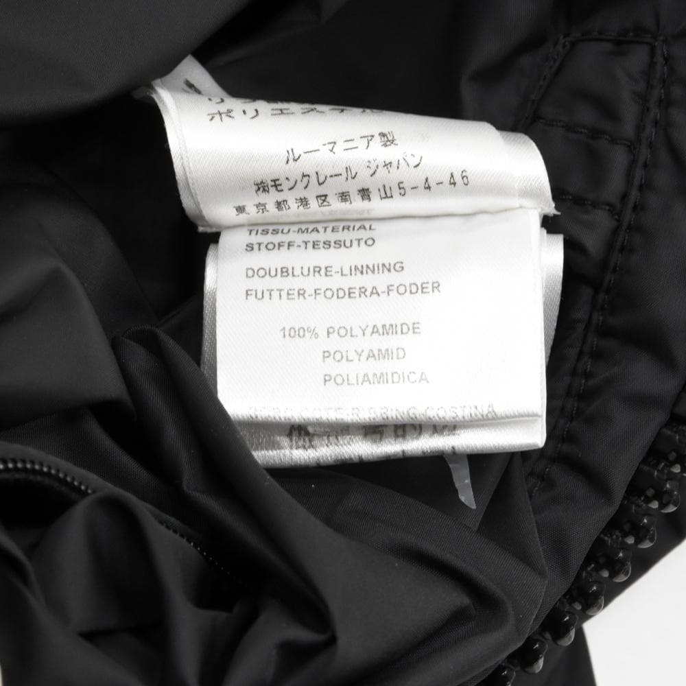 レア品◇モンクレール◇ナイロンフーディコート◇2(L)◇ブラック◇