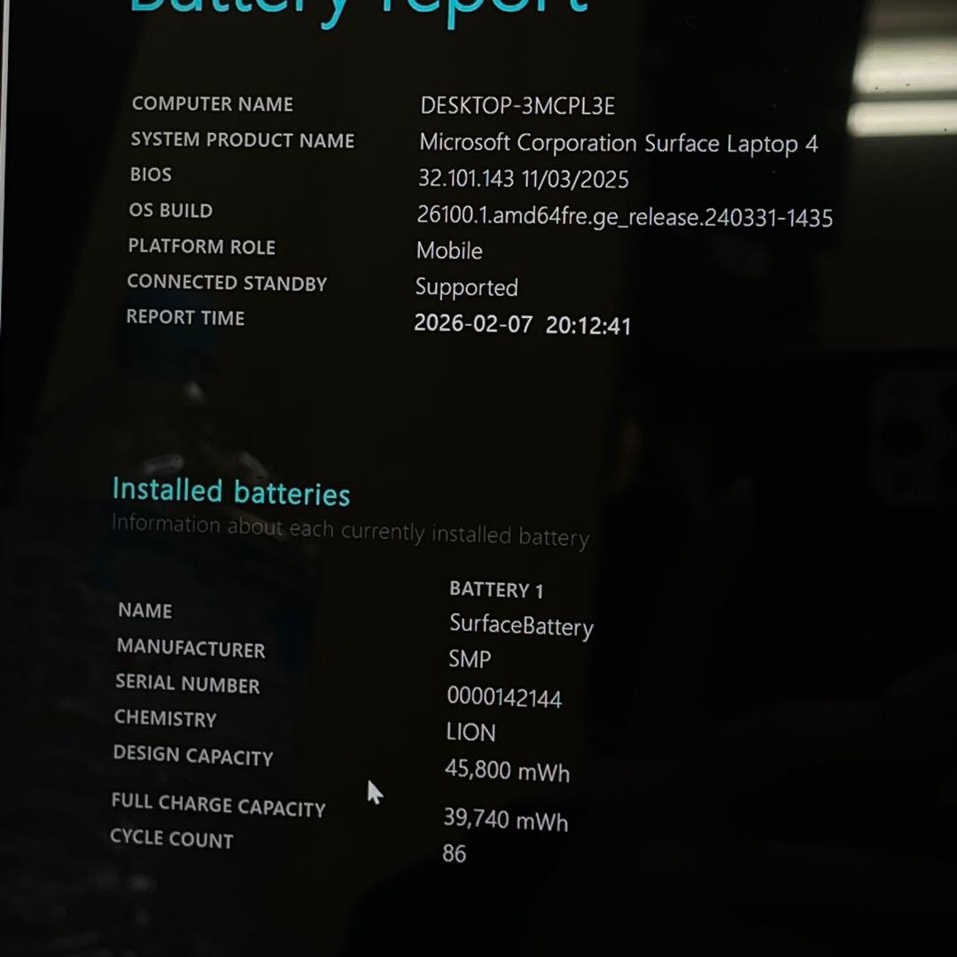 Windowsノート本体 Surface Laptop 4 i7-1185G7 16GB SSD256GB