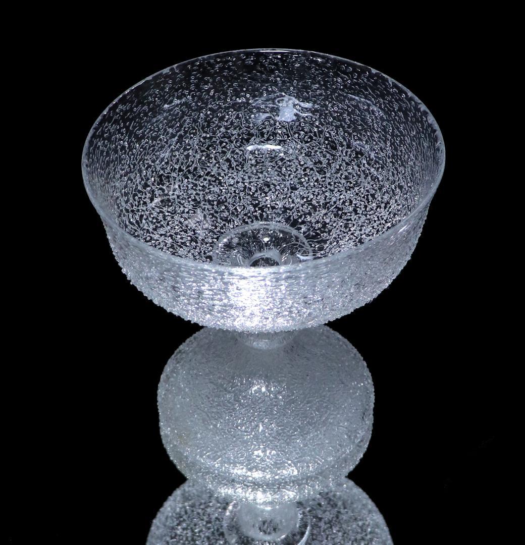 オールド・バカラ 春海商店特注品 大型 氷硝子高台皿 美術器 コンポート うつわ