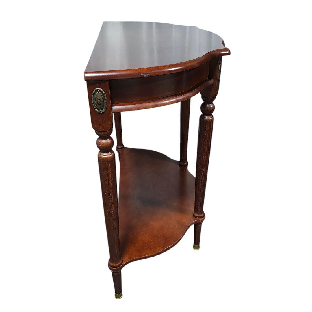 英国アンティーク コンソールテーブル/飾り台/花台/電話台 引き出し付き