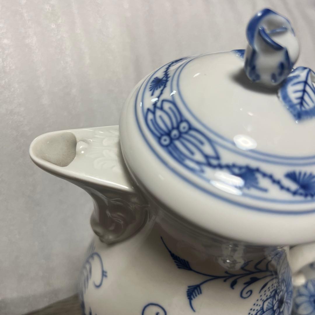 マイセン ブルーオニオン コーヒーポット クリーマー シュガーポット セット