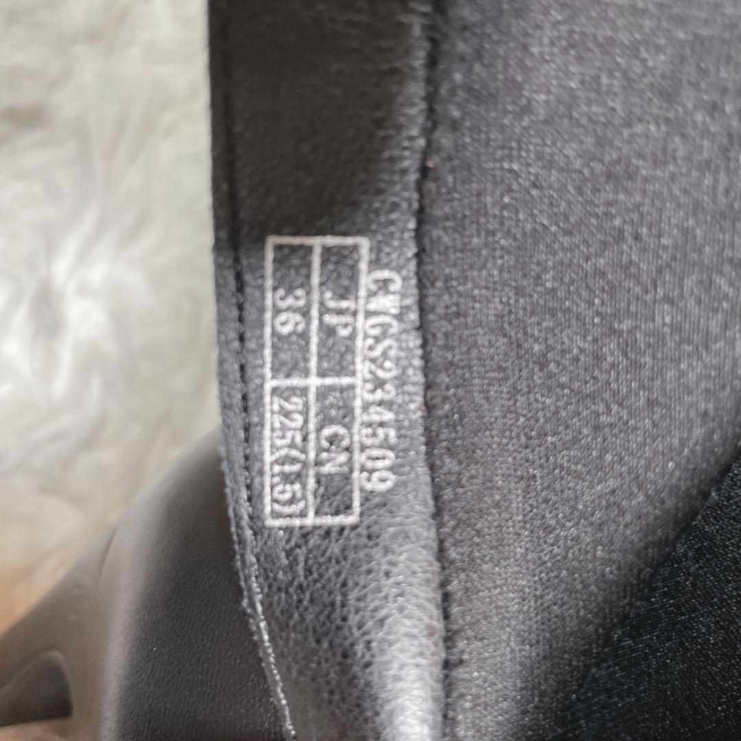 新品　未使用　セルフォード　ショートブーツ　レザー　ブラック　ビジュー　22.5