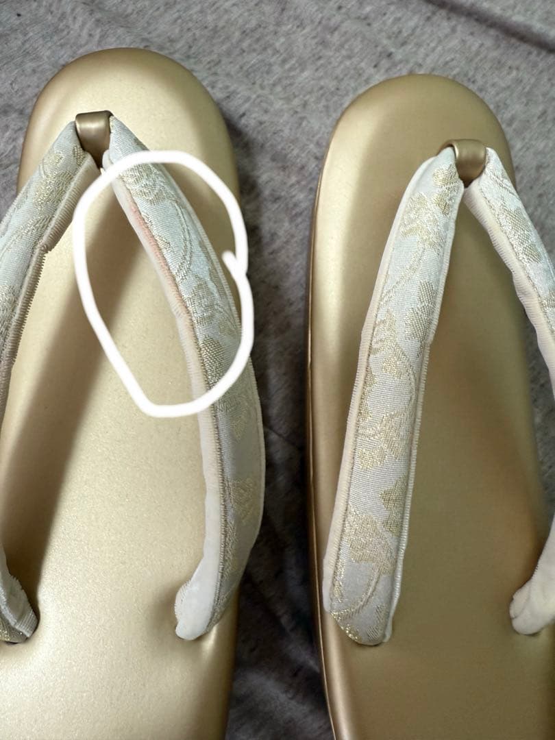 成人式⭐︎アイボリー 花柄 和装用バッグ 草履セット　used