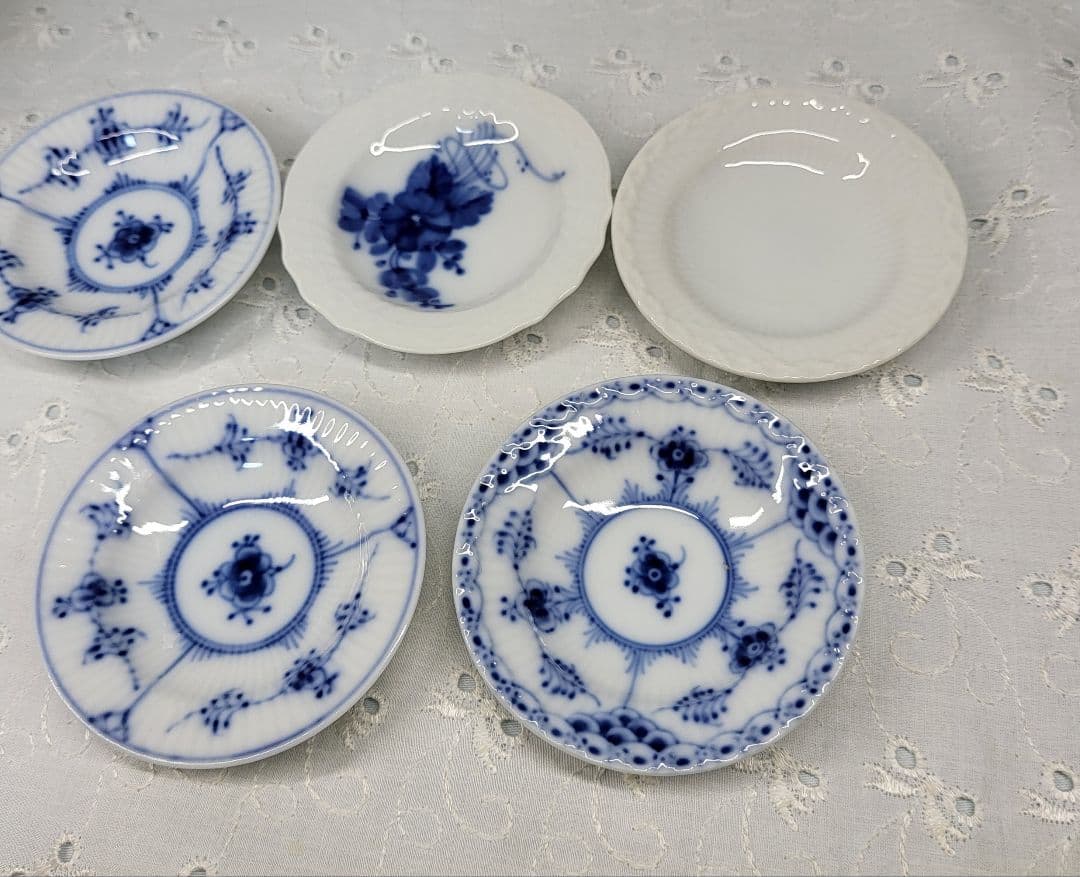 美品✨ロイヤルコペンハーゲン ブルーフルーテッド 豆皿 バタープレート 5枚