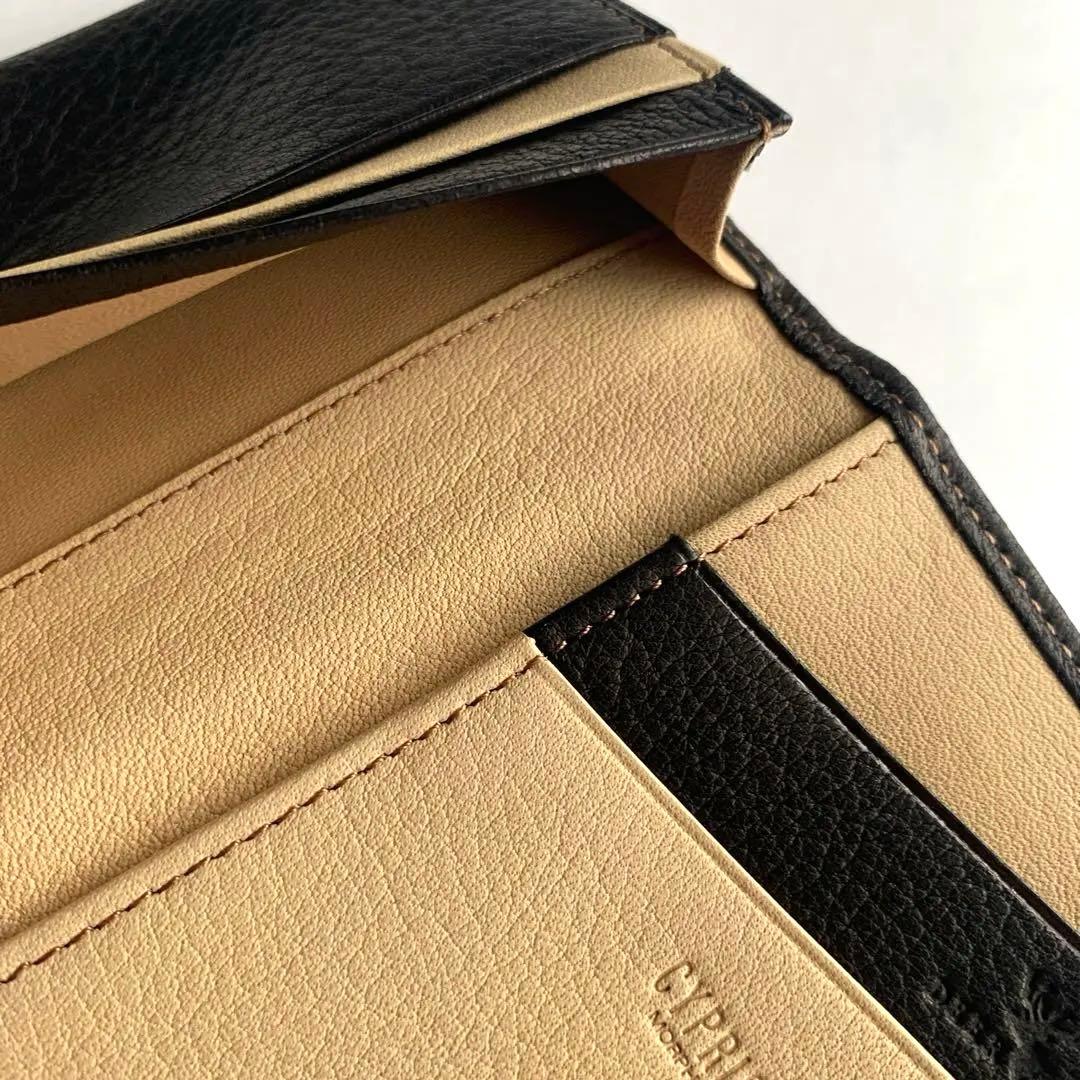 新品未使用 CYPRIS 名刺入れ キプリス2223 本革 ブラックレザー