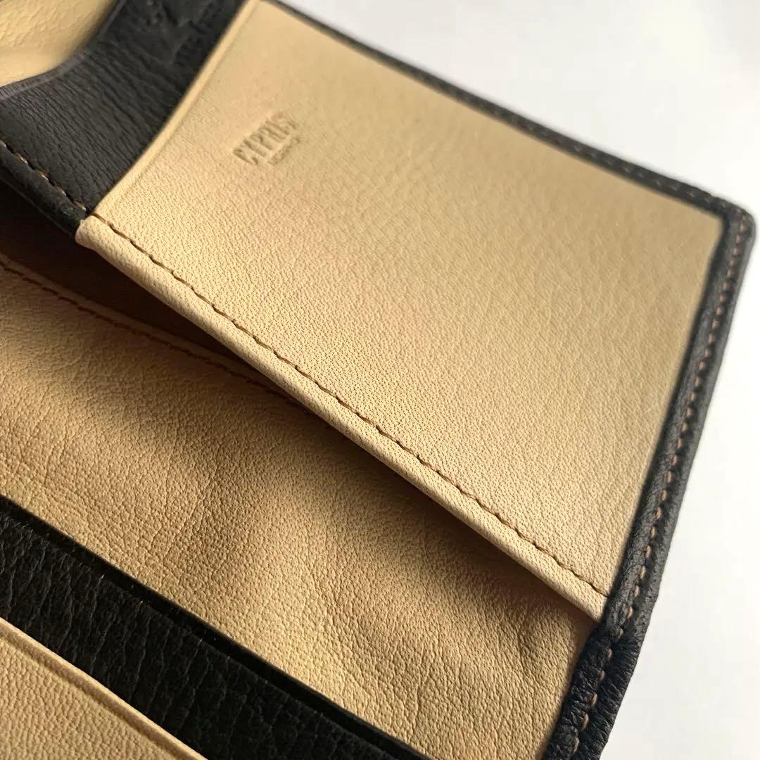 新品未使用 CYPRIS 名刺入れ キプリス2223 本革 ブラックレザー