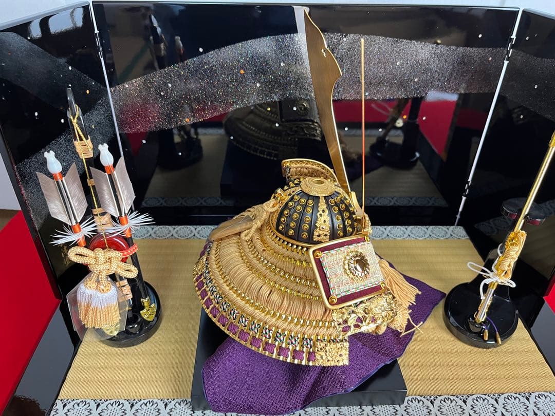 純金箔押之兜セット