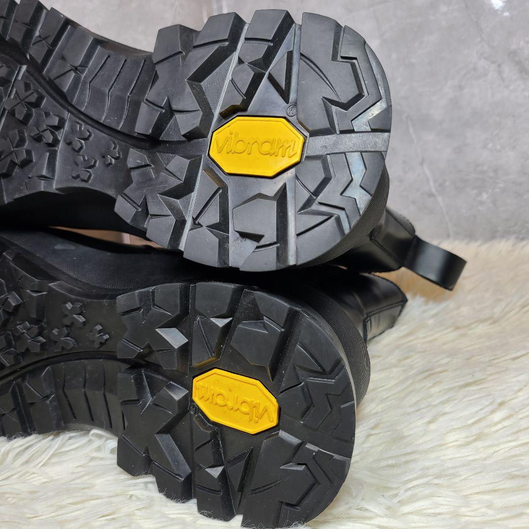 42【ZARA】Vibram　ビブラムソール レザーチェルシーアンクルブーツ