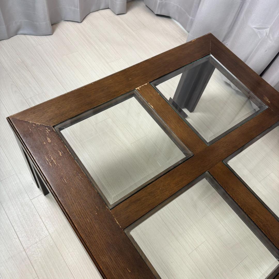 カリモク　ドマーニ　ガラス　ローテーブル