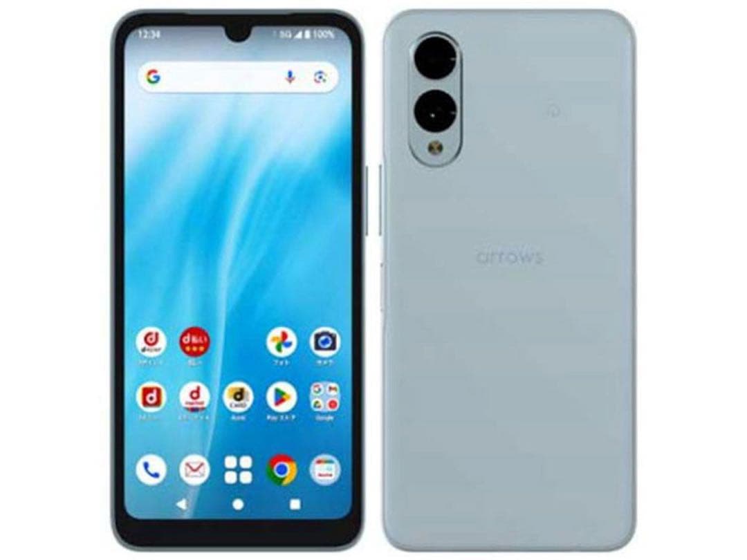 【美品】arrows We2 F-52E スマートフォン本体 ライトブルー LB