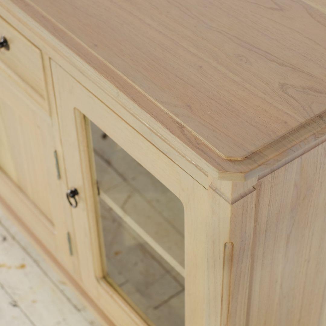 B 新品 ローキャビネット 収納棚 ナチュラル カントリー 北欧 ハワイアン