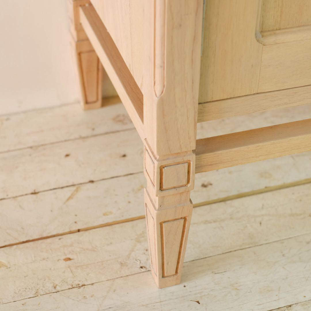 B 新品 ローキャビネット 収納棚 ナチュラル カントリー 北欧 ハワイアン