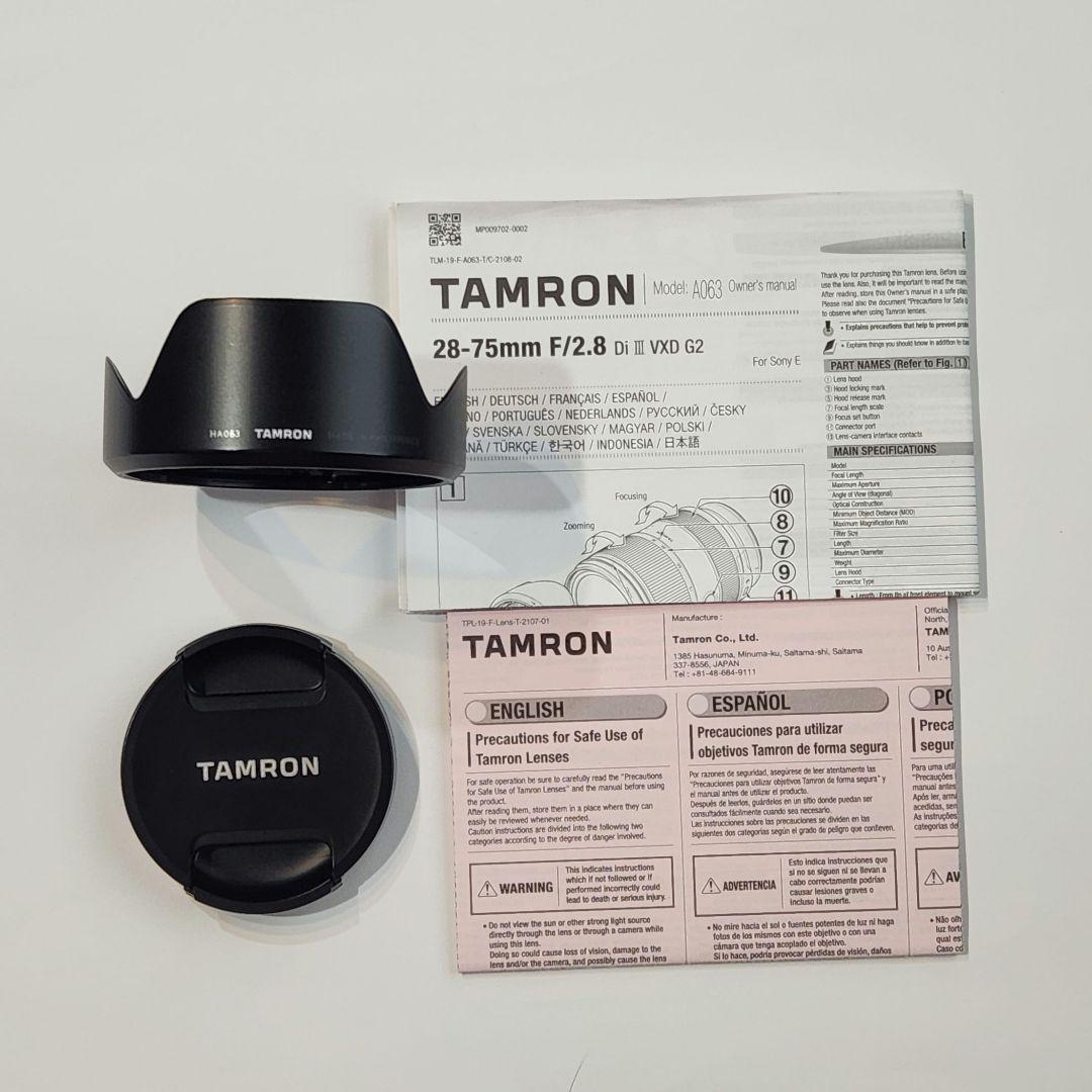 TAMRON 28-75mm F2.8 Di III VXD G2 Eマウント用