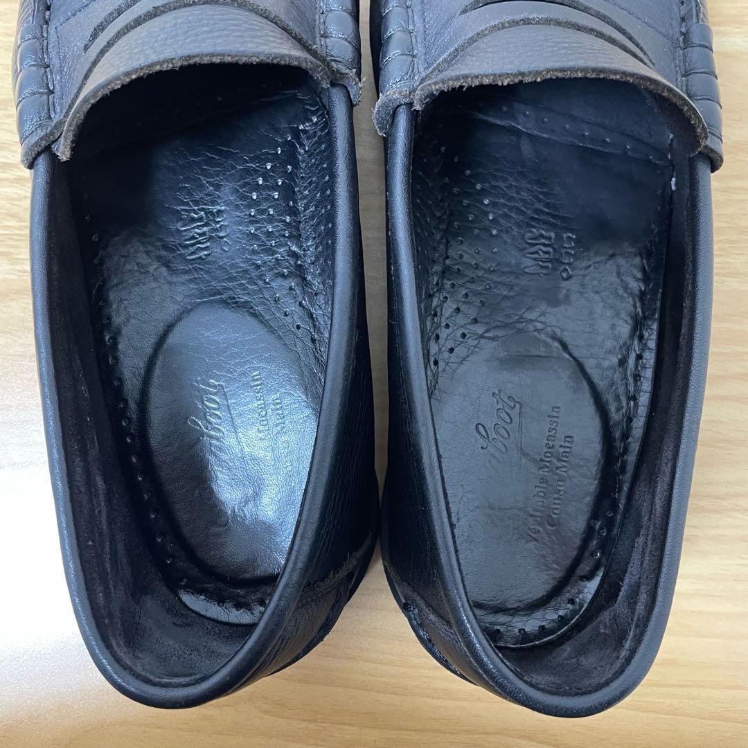 パラブーツ　CORAUX RAID ローファー　レザー　ブラック　7.5