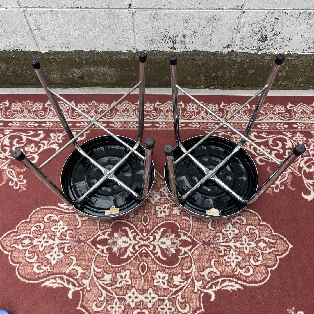 ビンテージ品 古家具◼︎2点セット チトセ 丸椅子 ラウンドスツール B