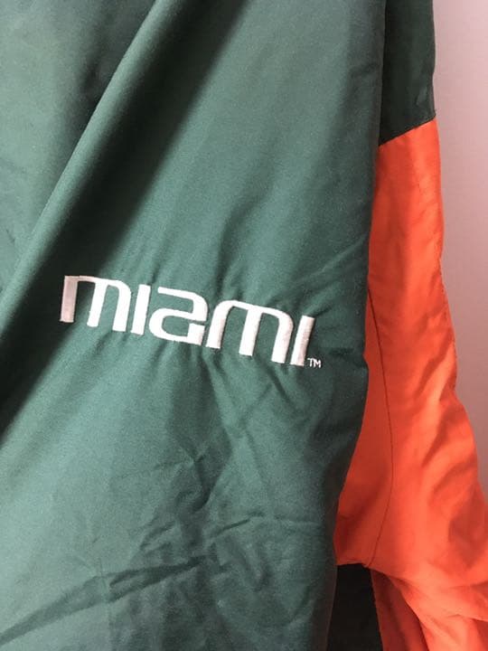 古着 NIKE ナイキ 刺繍 ゲームシャツ ナイロンジャケット マイアミL