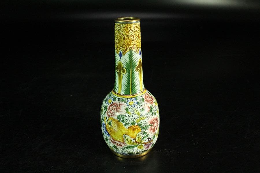 中国美術 琺瑯彩 香炉 箸筒 香合 三揃(K-A831)