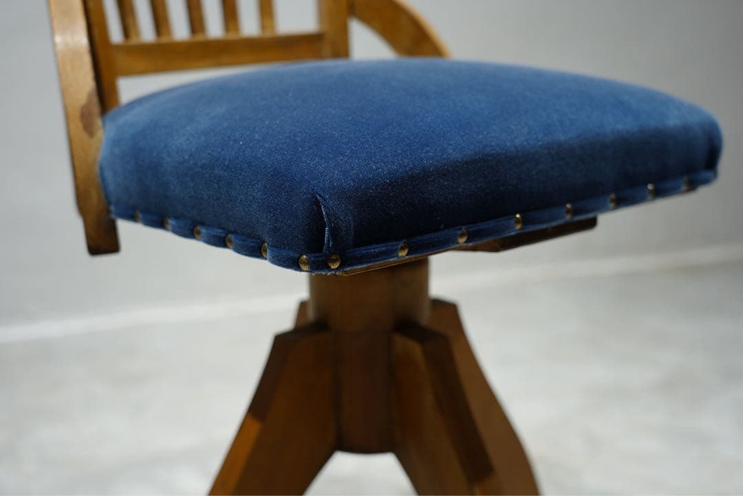 ドクターチェア　回転椅子　張替済み　大正時代