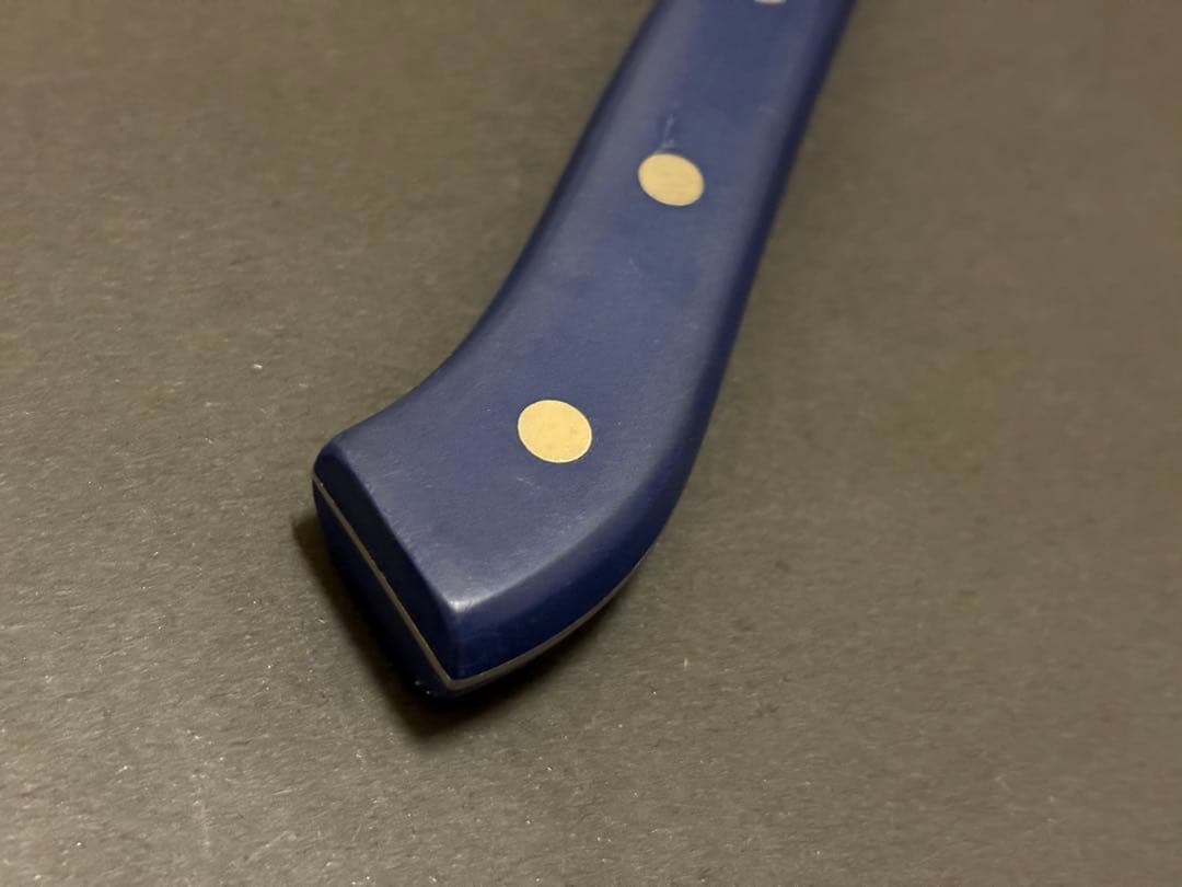 【限定カラー】日本橋 木屋 エーデルワイス 鎌型 三徳 ブルー 180mm 鍔付