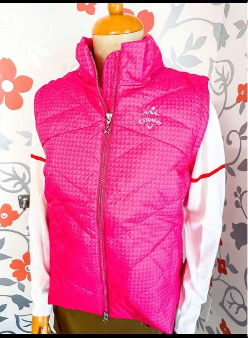 【新品】キャロウェイ ピンク ４WAY ゴルフウェア ダウンジャケット ベスト