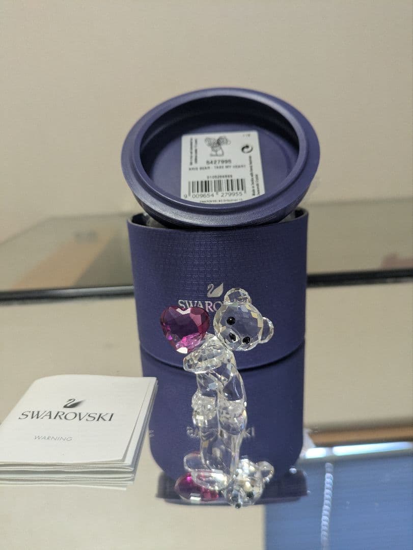 スワロフスキー クリスベア ハート 置物