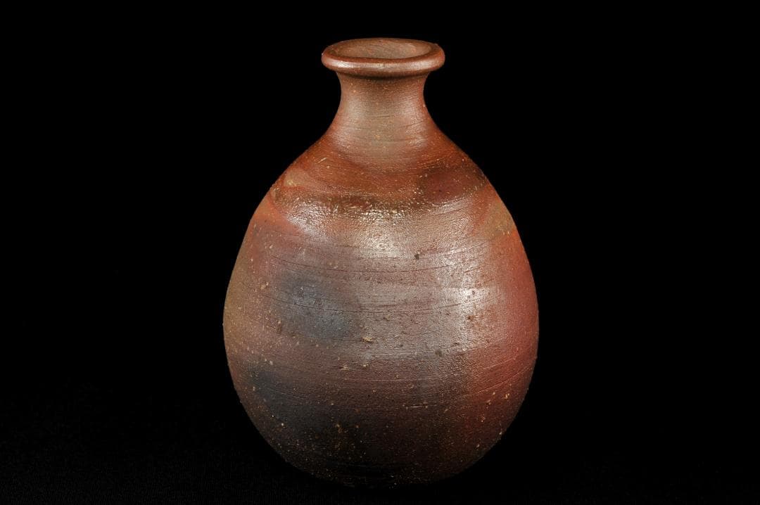 藤原雄 備前 徳利 共箱 人間国宝 父：藤原啓 茶道具 懐石道具