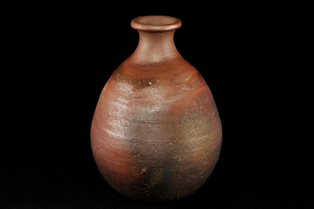 藤原雄 備前 徳利 共箱 人間国宝 父：藤原啓 茶道具 懐石道具