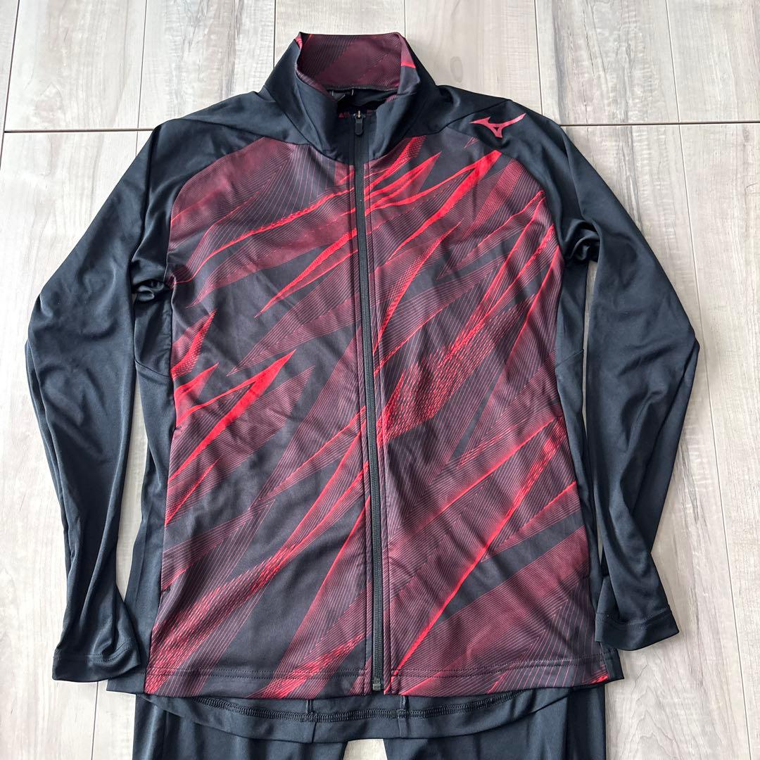 Mizuno ジャージ上下セット Lサイズ XLサイズ黒赤　MTC
