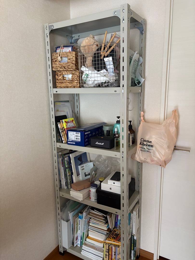 d&department 工業用スチールシェルフ スリム 5段 アイボリー