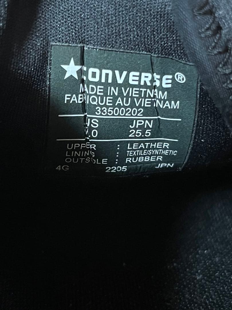 a432/コンバース ワンスター GF レザーWHITE/RED/25.5㎝