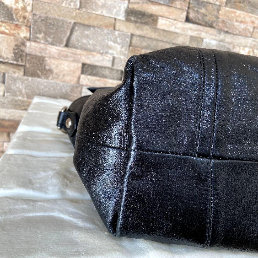 【美品】Coach Poppy 2way Bag Black 16285