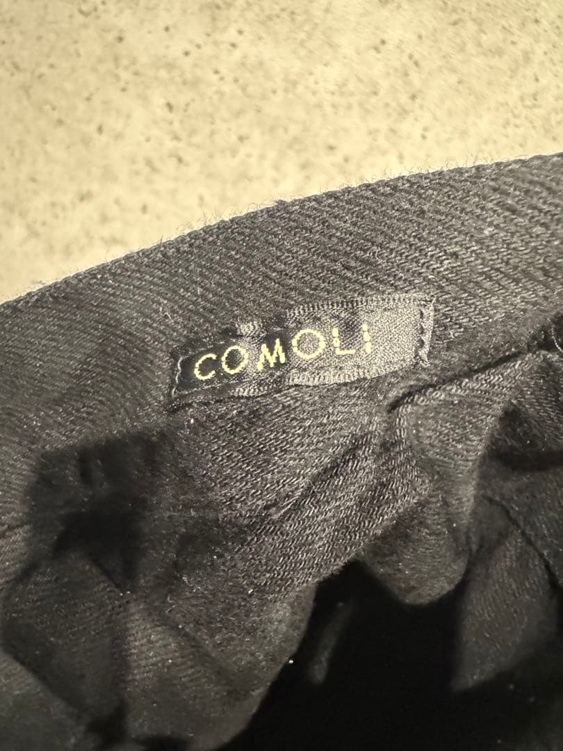 COMOLI 25SS デニムオーバーパンツ B01-03002 黒