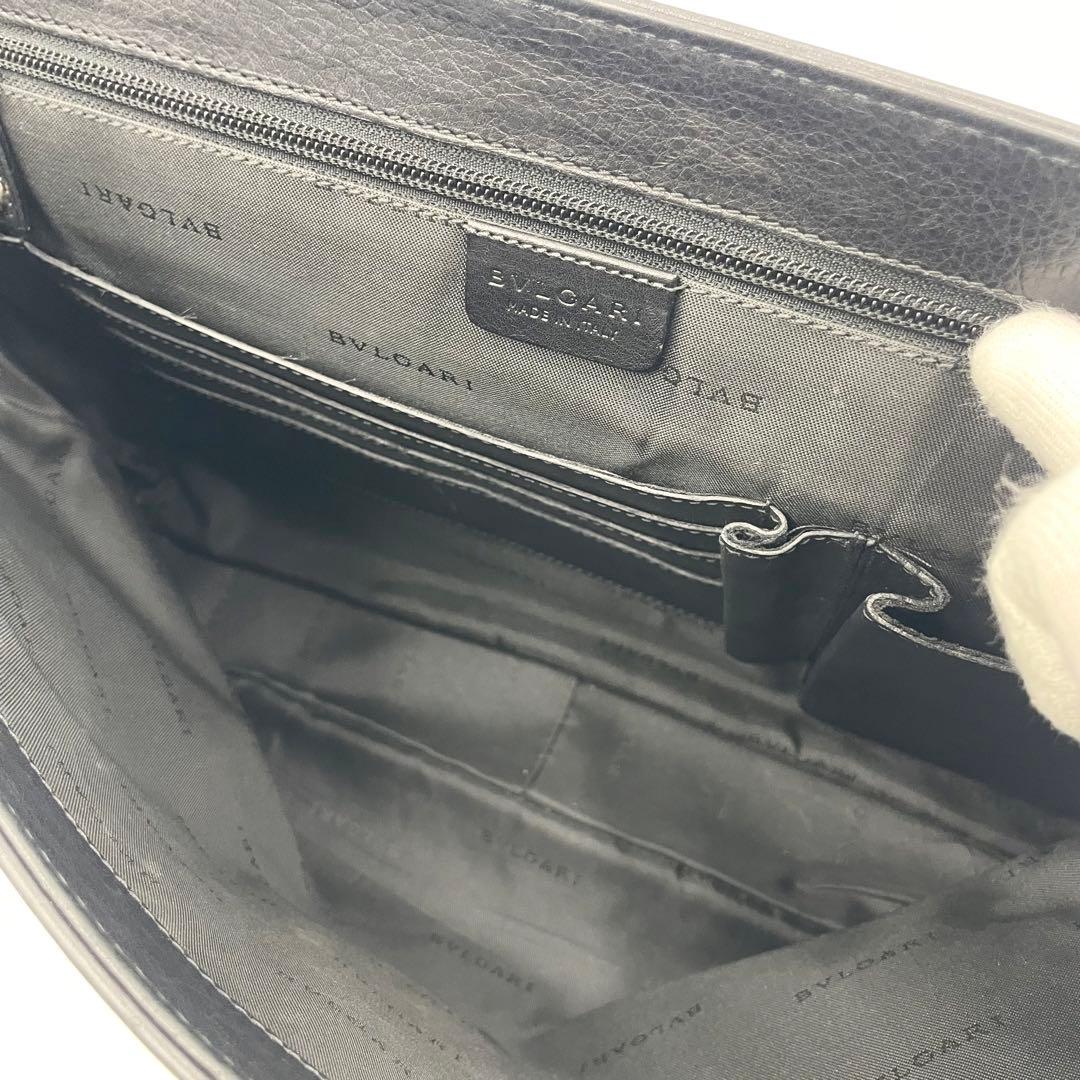 【美品】BVLGARI ブルガリ ビジネスバッグ 2way A4可 ブリーフ 黒
