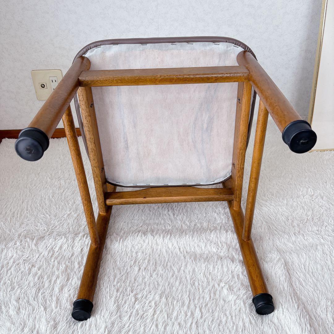 eri様リクエスト品】ハイバック レザー ダイニング チェア ビンテージ 2脚セ