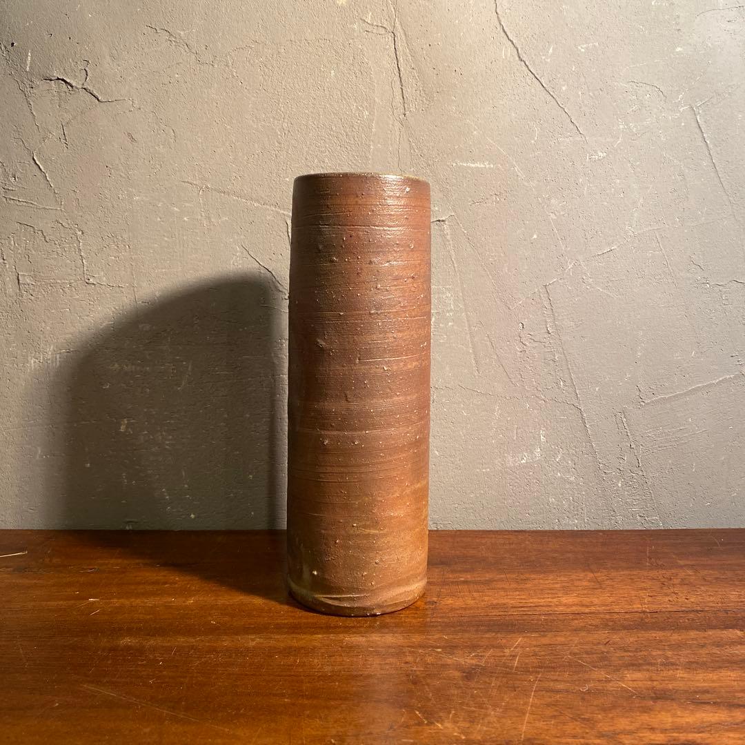 備前焼 木村陶峰 花入 花器 共箱 骨董品 花器 コレクション 作家物 在銘