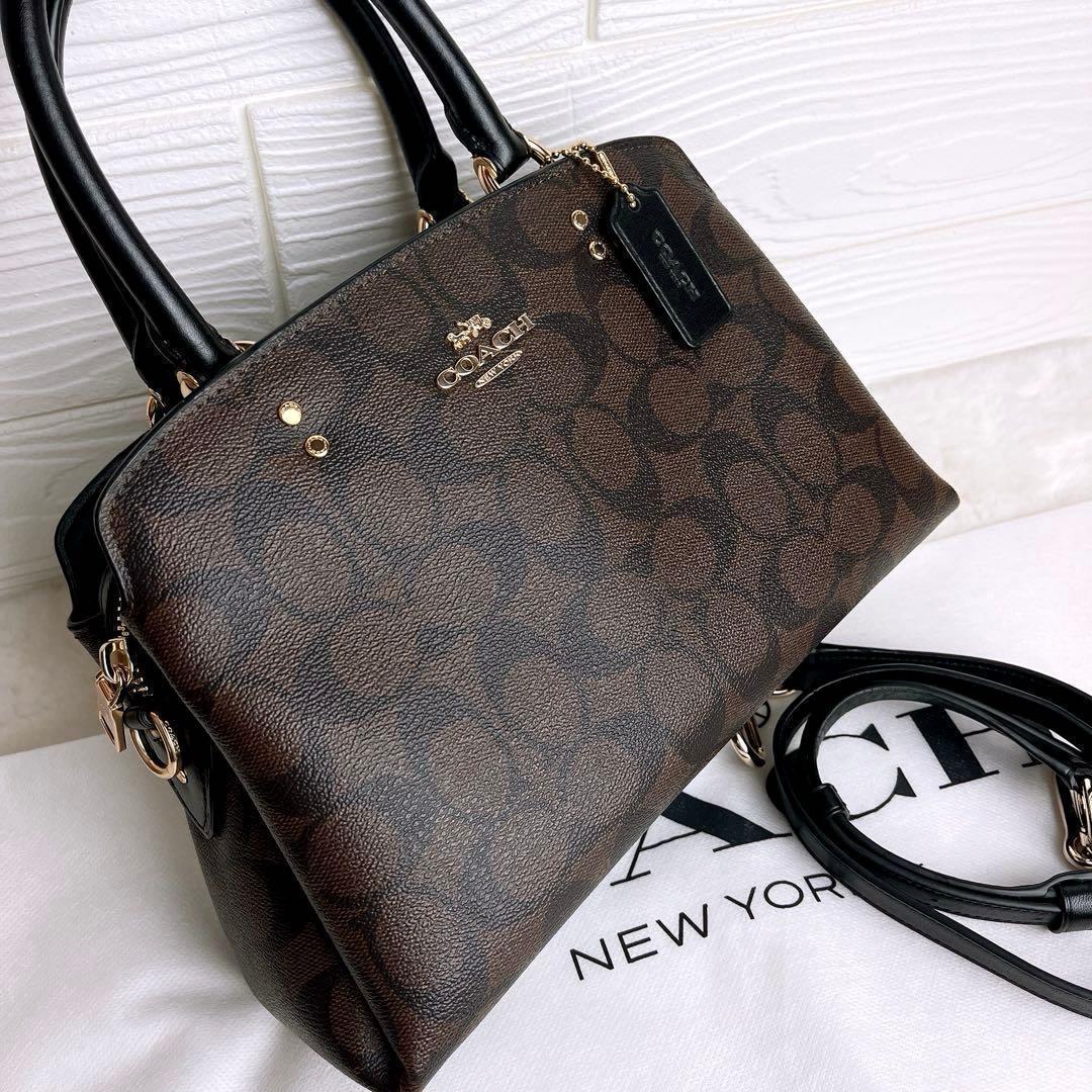 極美品☆COACHコーチ 2wayショルダーバッグ ブラウン レザー