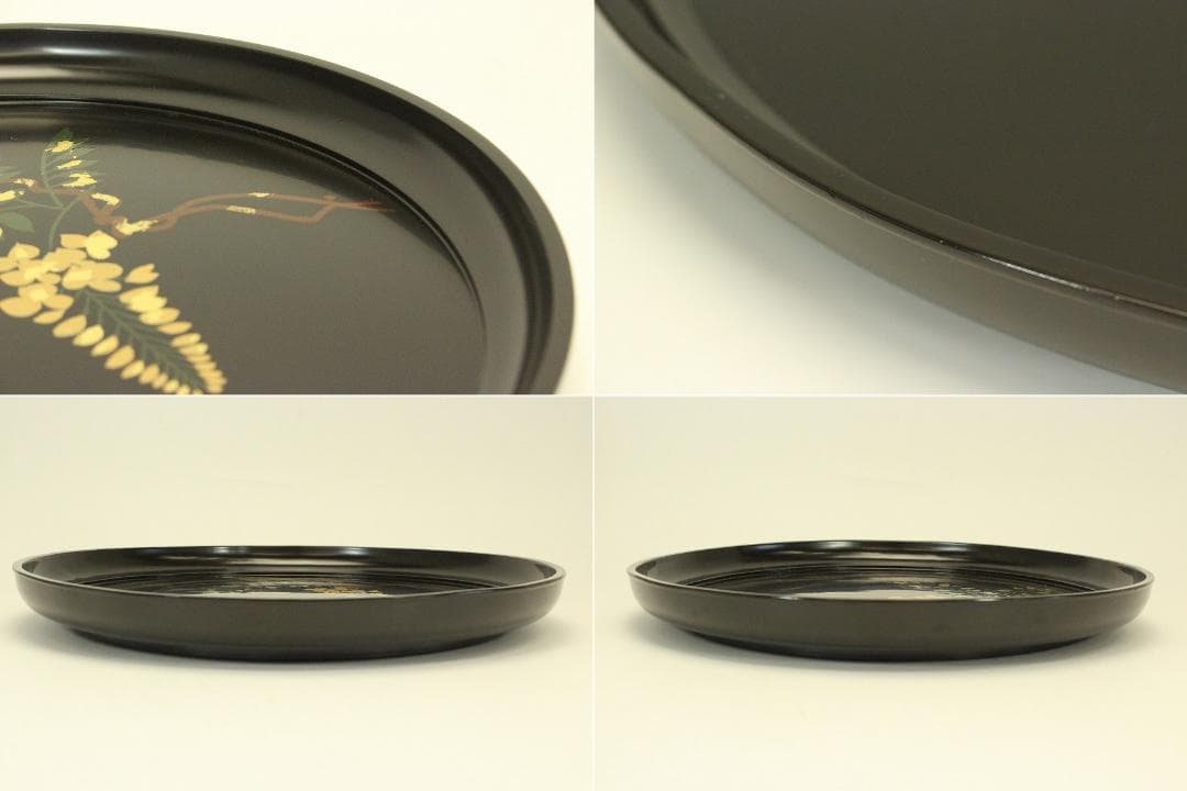 初瀬川柳庵 藤花盆 九客 共箱(LC958)