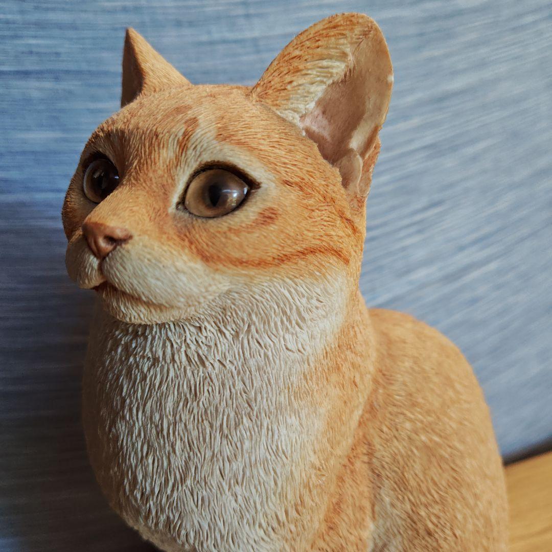 ねこ ジンジャー 置物 シンプソン作 イングランド製 アンティーク 石膏 ４kg