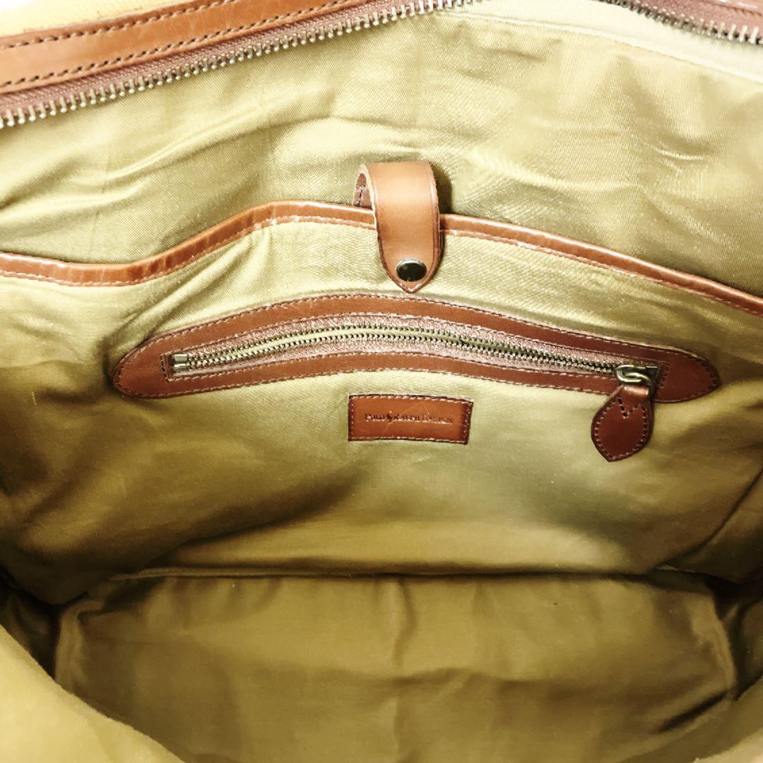 【激レア】ラルフローレンヘリテージ レザートリム キャンバス　ビジネスバッグ