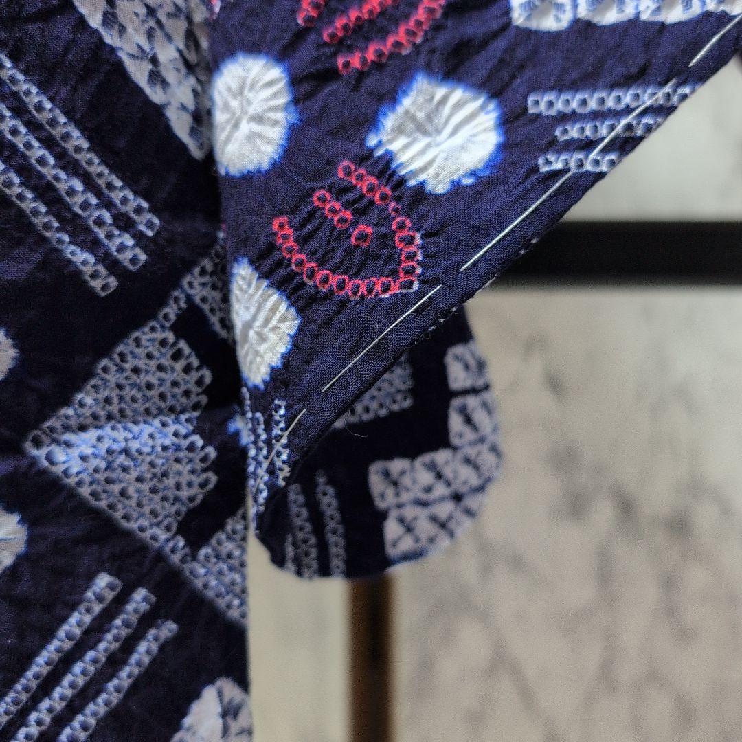 濱文子様ご購入高級有松絞り　肩当て居敷き当て付き　一部しつけ糸有り美品