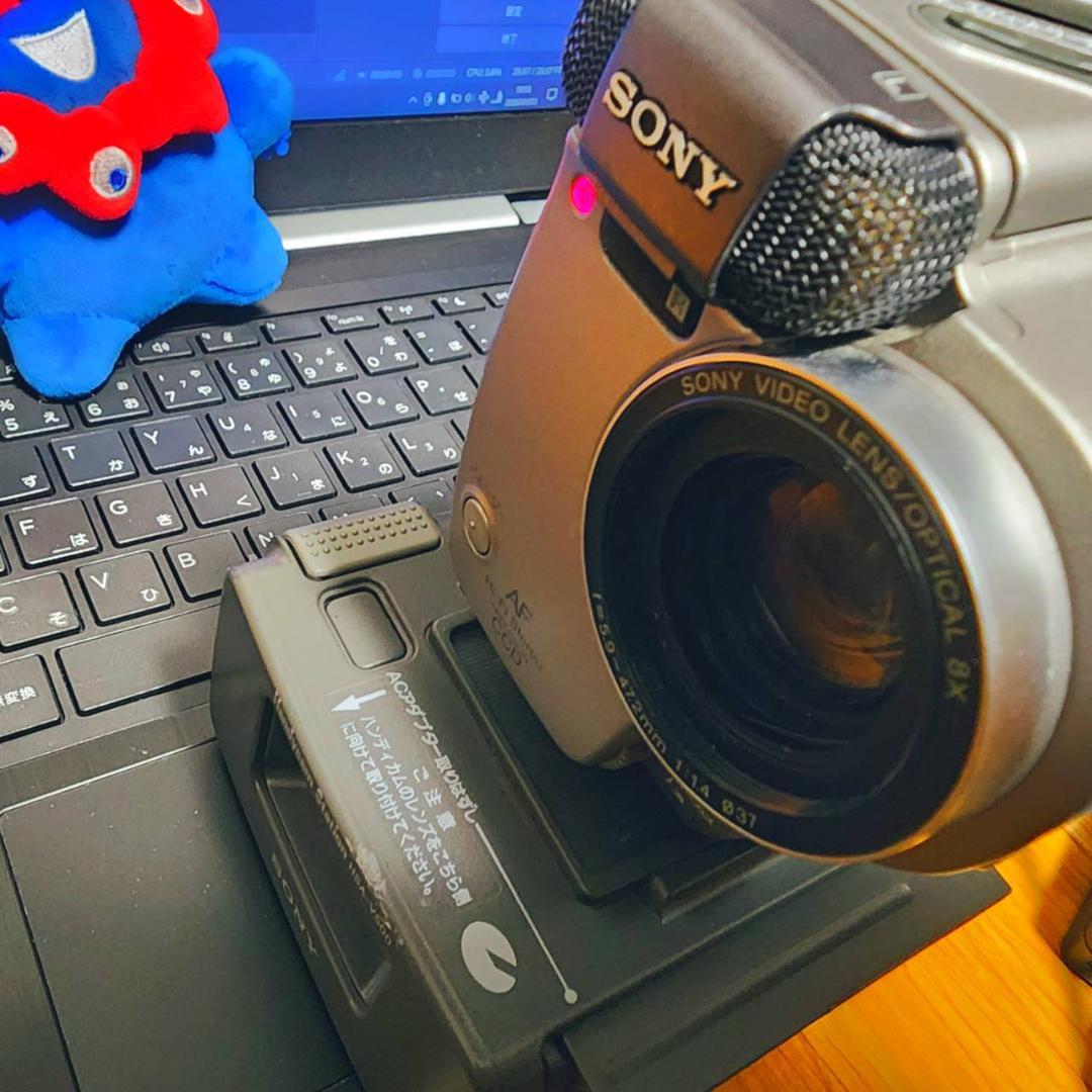 【動作確認済】SONY 高画質 Hi8 ビデオカメラ ステーションセット