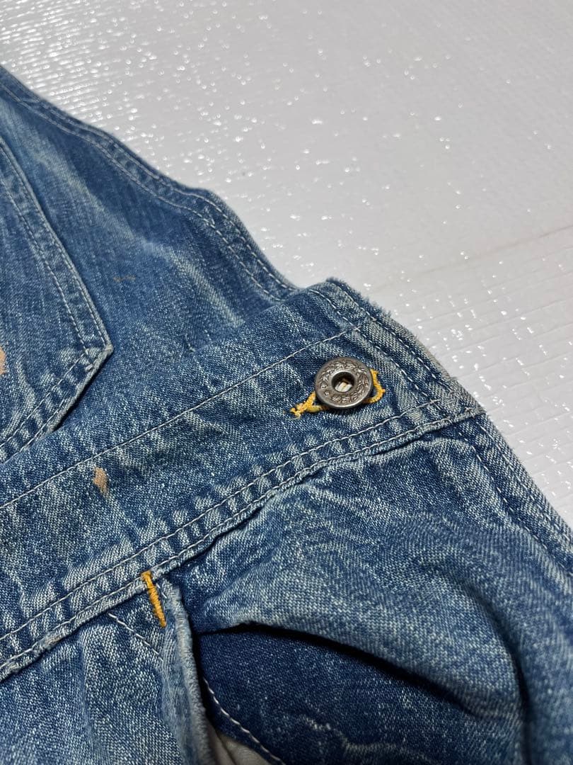 【vintage】大戦モデル 月桂樹ボタン オーバーオール ドーナツボタン