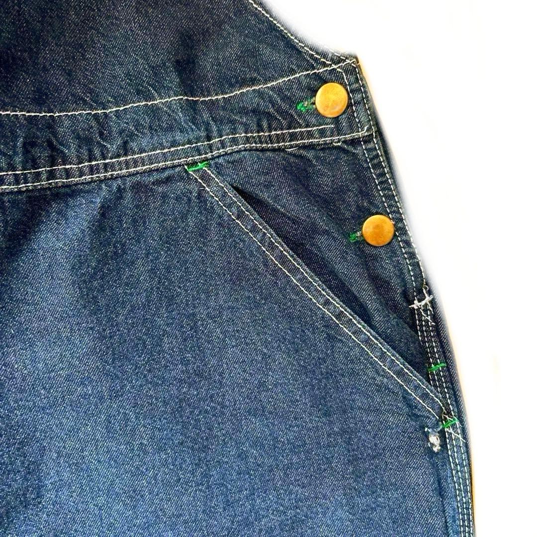 【キングサイズ】ダークブルー デニムオーバーオール超ビックサイズ大きい4XL5L