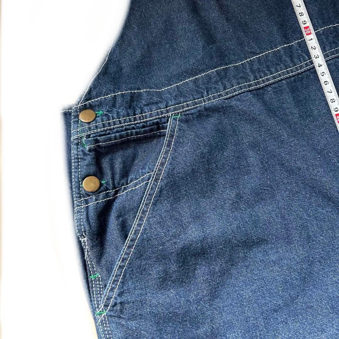 【キングサイズ】ダークブルー デニムオーバーオール超ビックサイズ大きい4XL5L