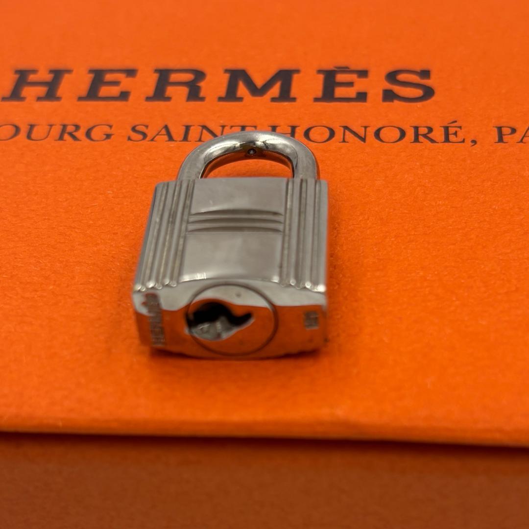 エルメス HERMES カデナ/南京錠 鍵セット No.121 シルバー 美品
